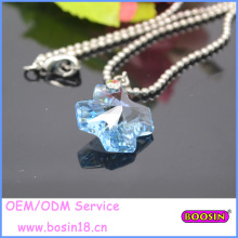 Цепочка Из Бисера Сверкающие Голубые Звезды Драгоценный Кристалл Necklace14114 Камни 